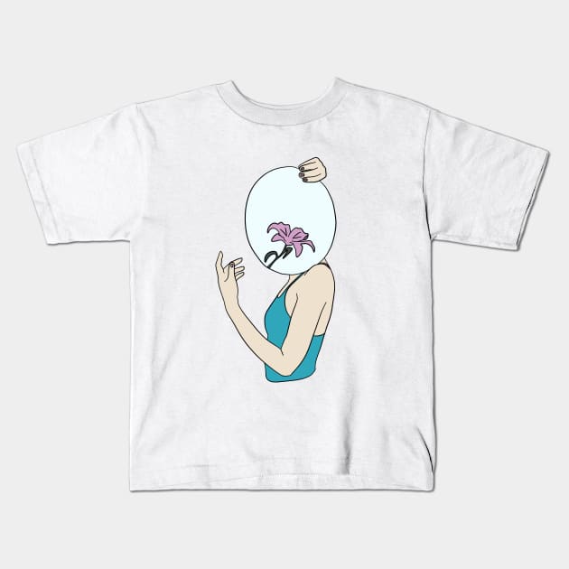 Surreal Woman Art Kids T-Shirt by uveyiknur